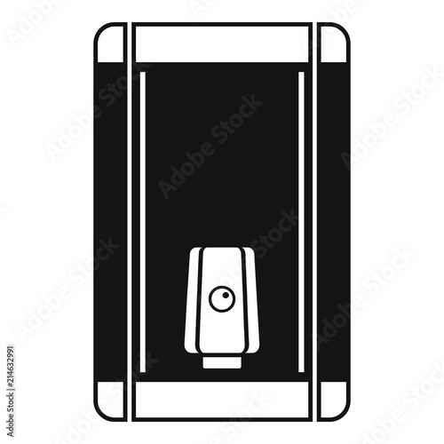 Home heater boiler icon. Simple illustration of home heater boiler vector icon for web design isolated on white background