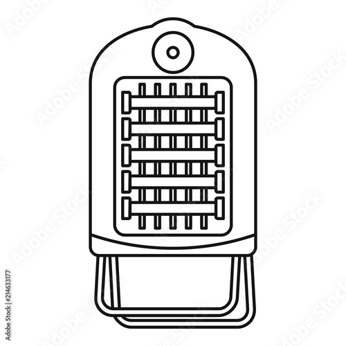 Hot small convector icon. Outline illustration of hot small convector vector icon for web design isolated on white background