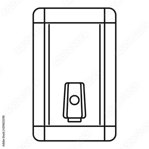 Home heater boiler icon. Outline illustration of home heater boiler vector icon for web design isolated on white background