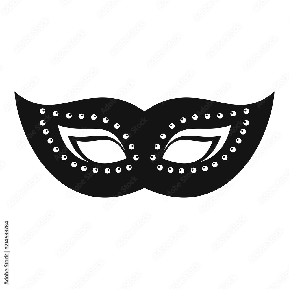 Elegant mask icon. Simple illustration of elegant mask vector icon for web  design isolated on white background Stock Vector | Adobe Stock