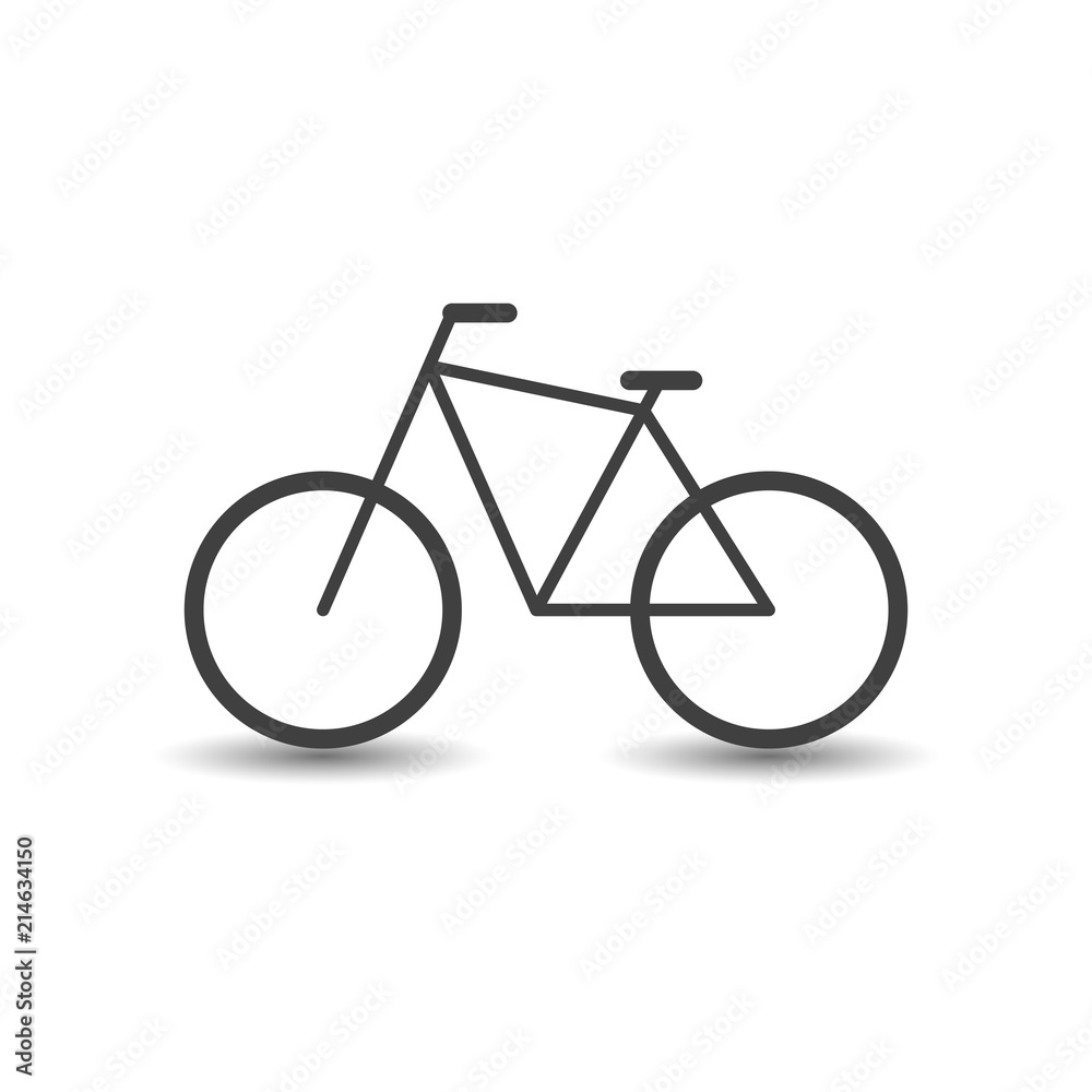 Fototapeta premium Bicycle icon. Vector illustration on white background.