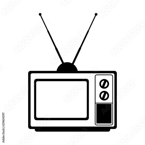 Old tv cartoon vector illustration graphic design