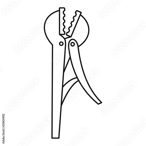 Pliers icon. Outline illustration of pliers vector icon for web design isolated on white background