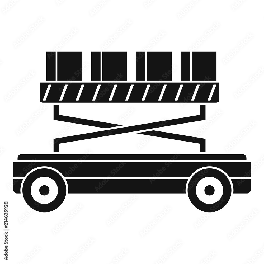 Machine lift box icon. Simple illustration of machine lift box vector icon for web design isolated on white background Machine lift box icon. Simple illustration of machine lift box vector icon for web design isolated on white background