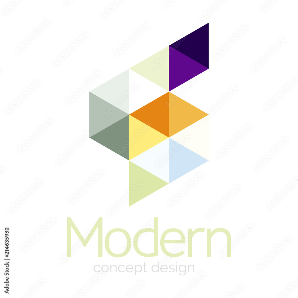 Triangle shape design abstract business logo icon design. Company logotype branding emblem idea