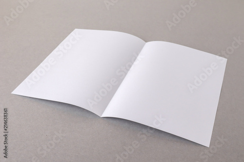 template fold white paper on gray background bussnese concept