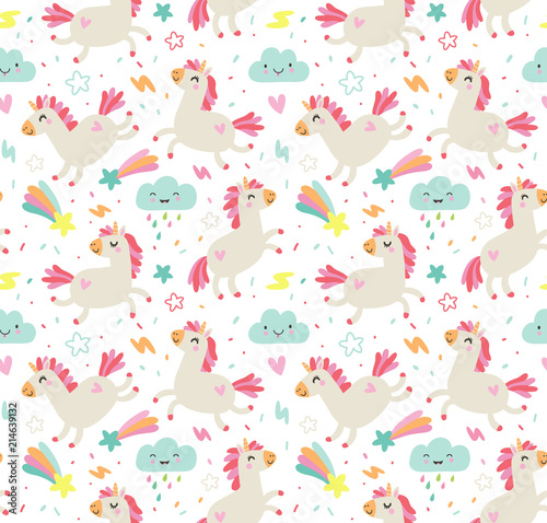 Sweet pattern with unicorns