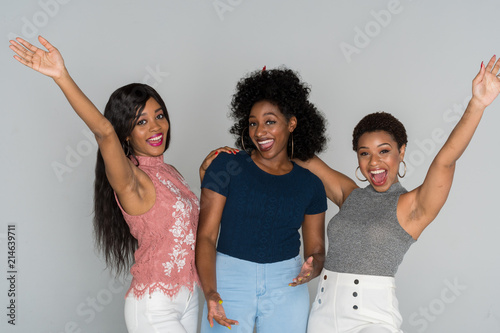 Three African American Friends