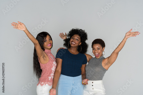 Three African American Friends