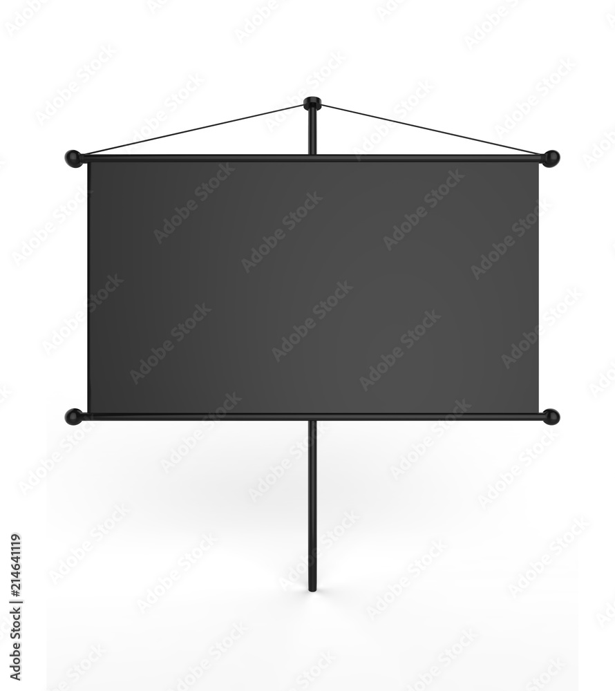 Obraz premium blank board on isolated white background . 3d illustration 