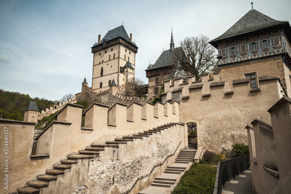 Karlstejn castle exterior. Czech Republic