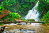 Pha Dok Seaw Waterfall in Mae Klang Luang Village at Chiang Mai,Thailand