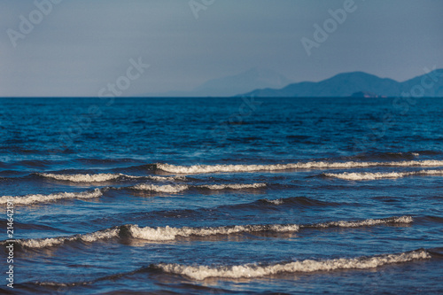 Beautiful waves in the sea