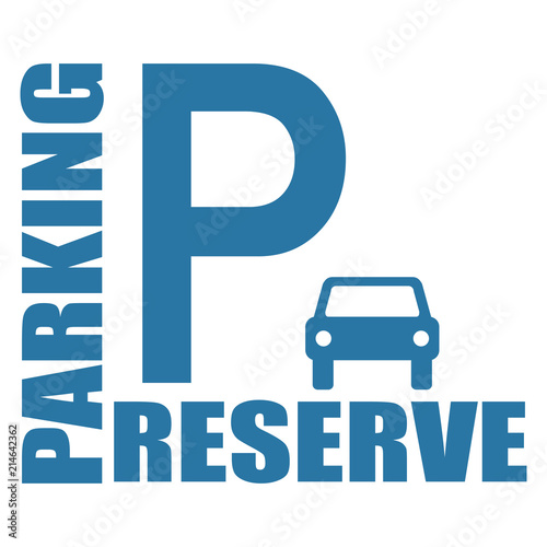 Logo parking réservé.