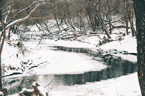 landscape on the bank of the river lama