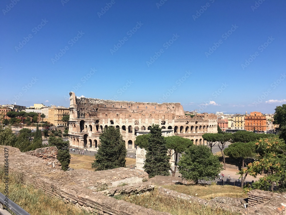 Colosseum in Rome, Italy, viewed from Palatine Hill