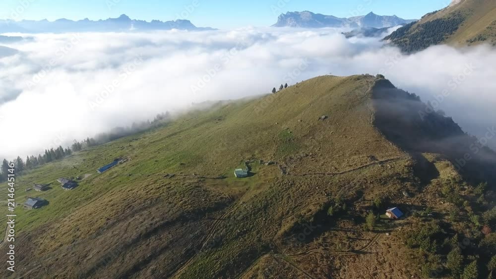 Le Truc vue par drone, 74, haute savoie, France