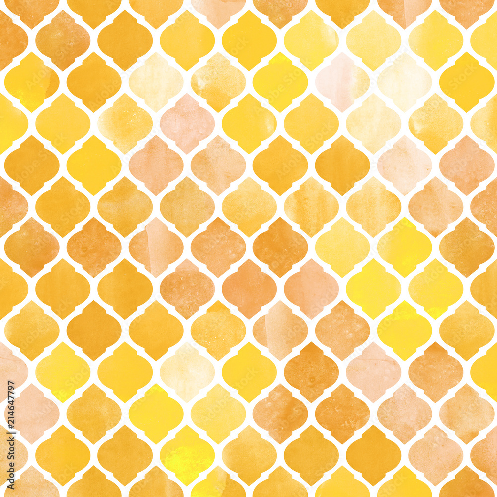 Watercolor abstract geometric pattern. Arab tiles. Kaleidoscope effect. Watercolor mosaic. Watercolor abstract geometric pattern. Arab tiles. Kaleidoscope effect. Watercolor mosaic.