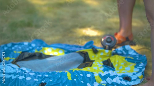 Inflating an inner tube at a high frame rate.  Shot on a Blackmagic Ursa Mini Pro 4.6k with a Sigma 50-100mm f/1.8.