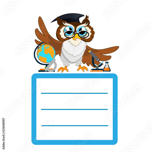 school background with owl