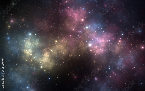 Fototapeta Naklejka Na Ścianę i Meble -  Space background with nebula and stars
