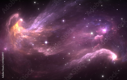 Fototapeta Naklejka Na Ścianę i Meble -  Space nebula with stars. For use with projects on science, research, and education.