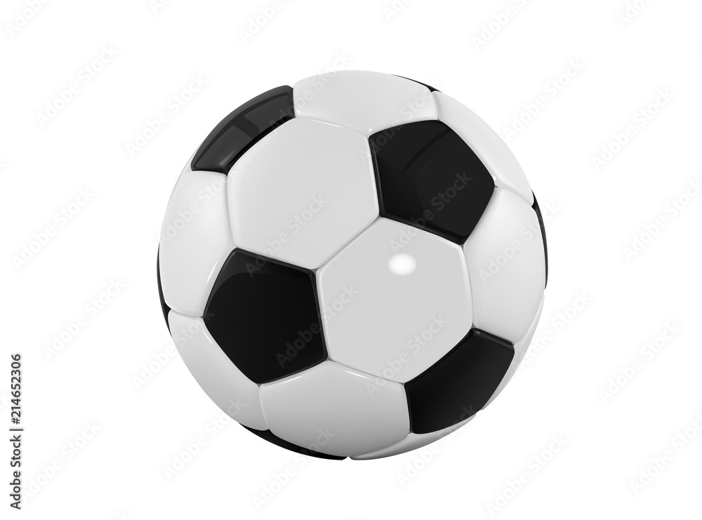 football bal. Realistic soccer ball on white background. 3d Style vector sport ball isolated on white background football bal. Realistic soccer ball on white background. 3d Style vector sport ball isolated on white background