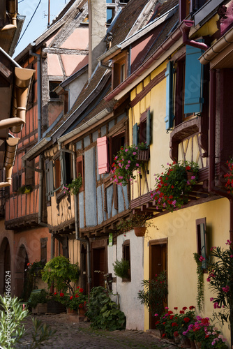 The picturesque village of Eguisheim in the Alsace, France © timsimages.uk
