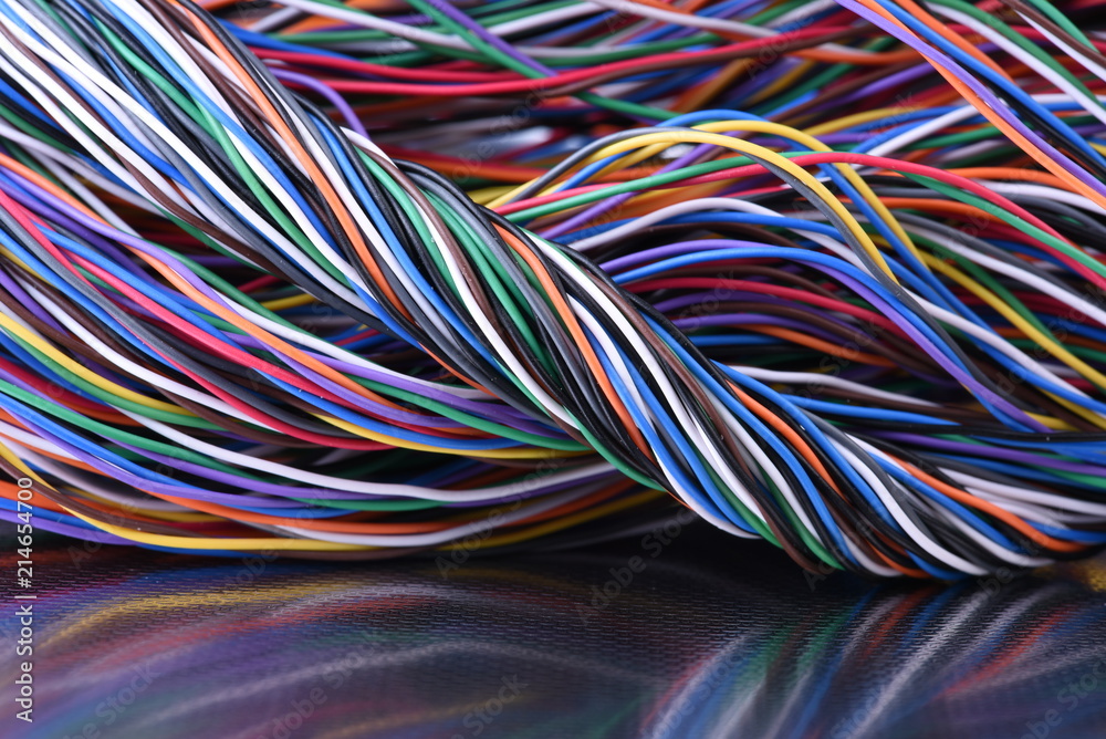 Colorful electrical cables