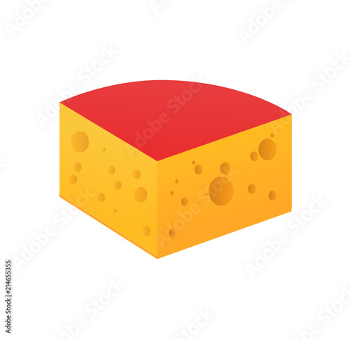 Block of Cheese, Vector ico...