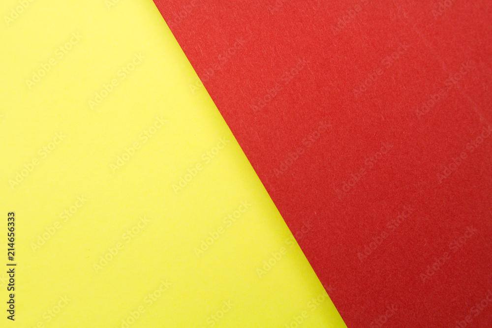 Yellow and red color texture paper background. Geometric paper background.