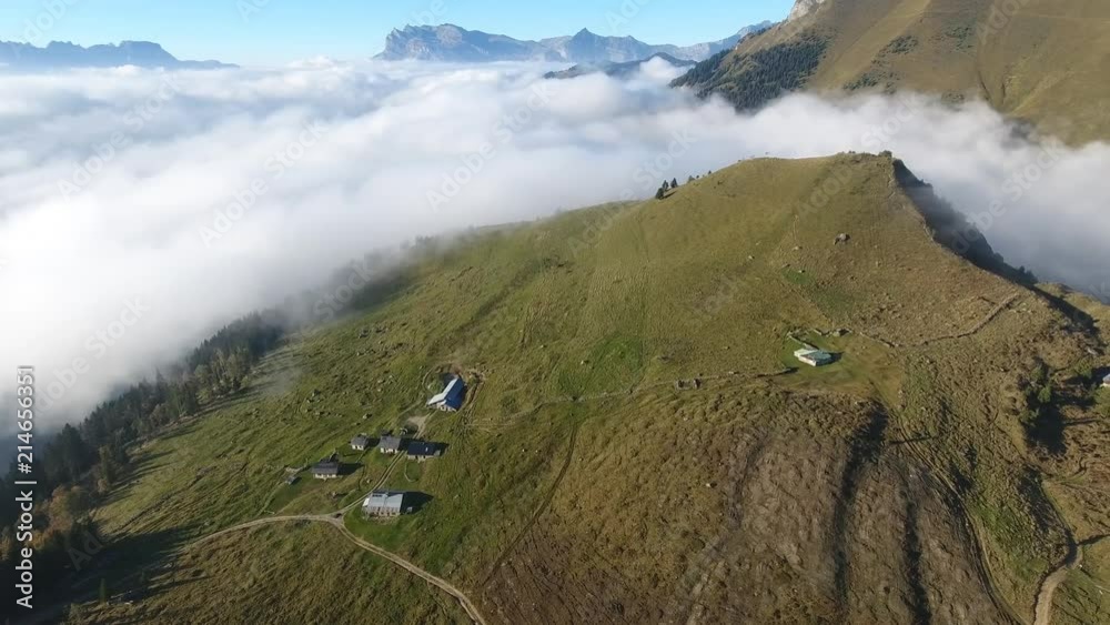 Le Truc vue par drone, 74, haute savoie, France