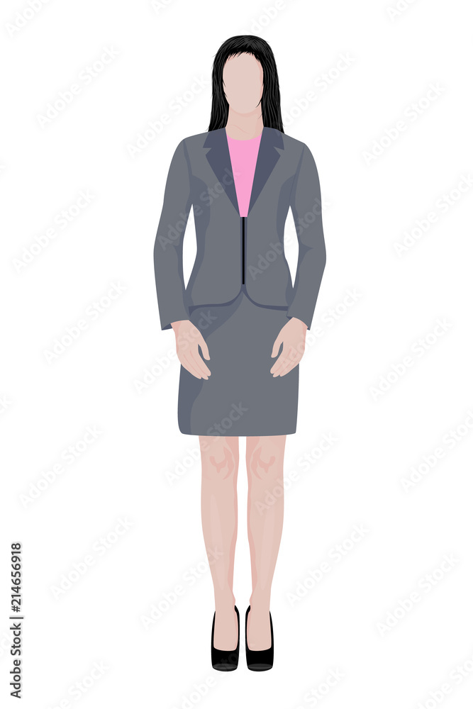 Fototapeta premium businesswoman cartoon shape vector design