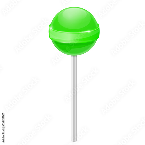 Lollipop. Green candy