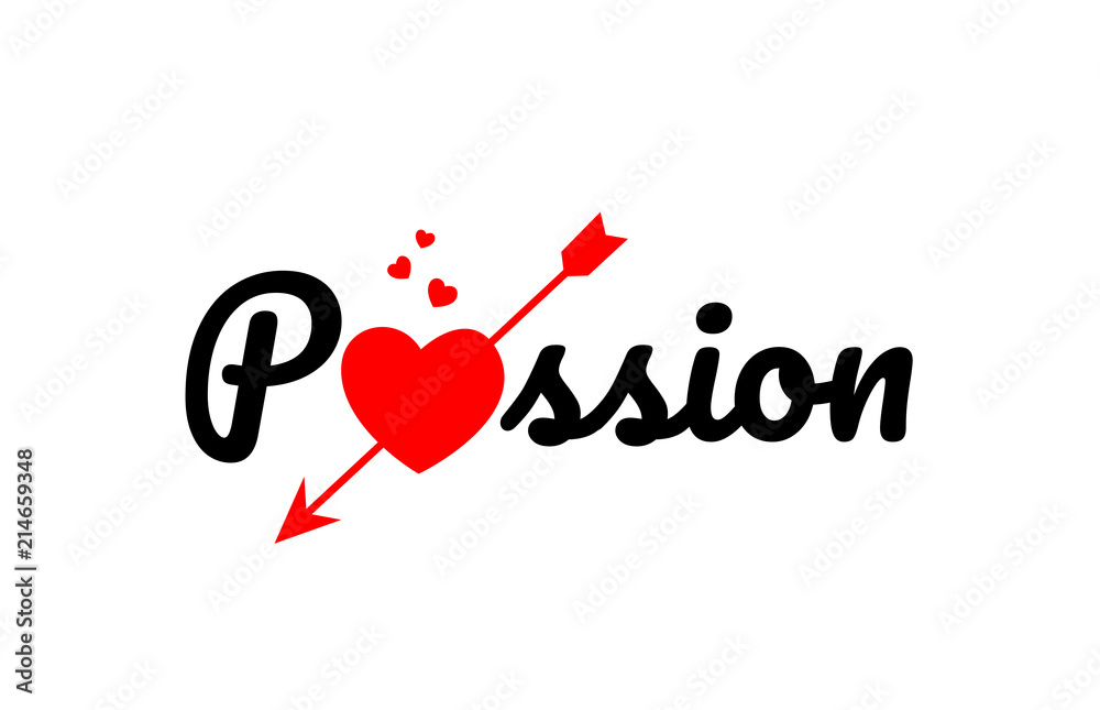 passion word text typography design logo icon
