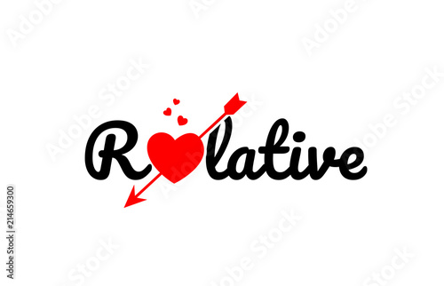 relative word text typography design logo icon