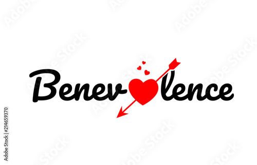 benevolence word text typography design logo icon