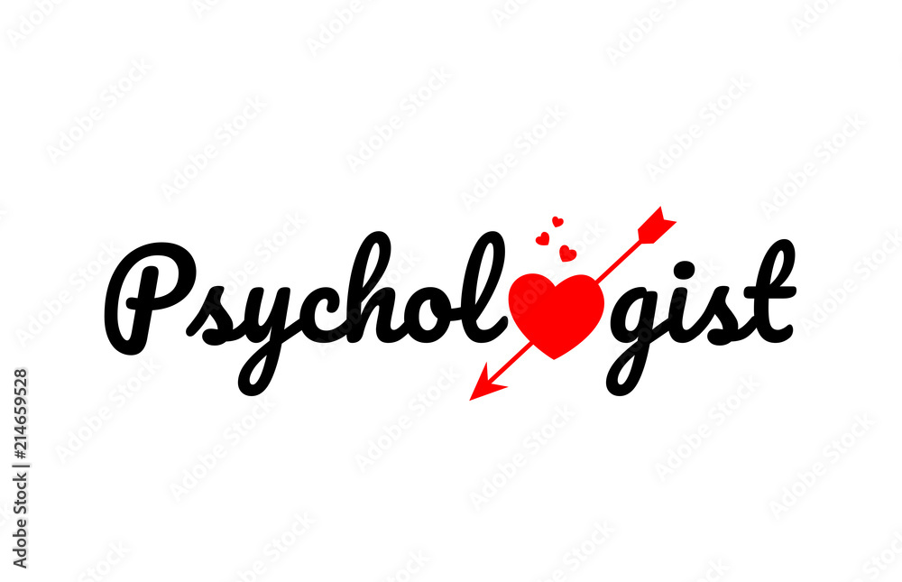 psychologist word text typography design logo icon