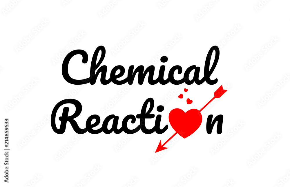 chemical reaction word text typography design logo icon