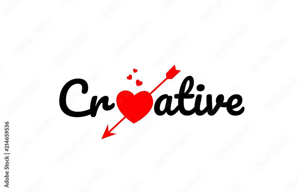 Naklejka premium creative word text typography design logo icon