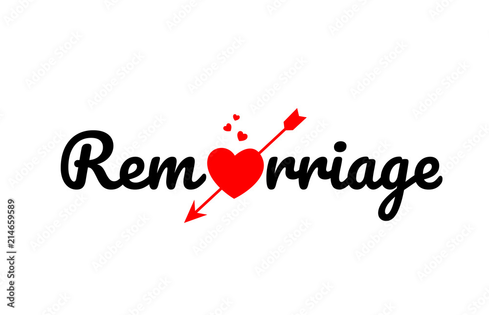 remarriage word text typography design logo icon