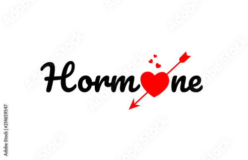 hormone word text typography design logo icon