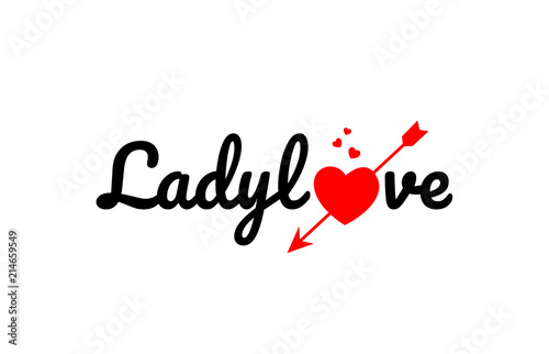 ladylove word text typography design logo icon