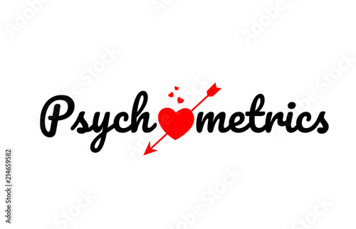 psychometrics word text typography design logo icon