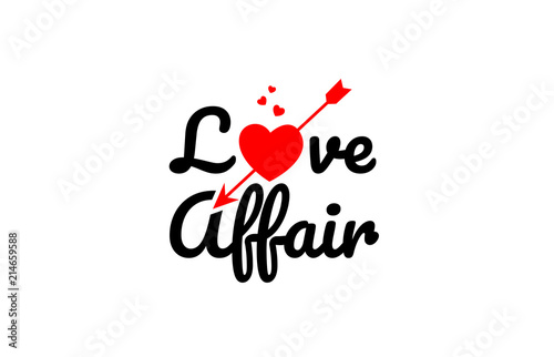 love affair word text typography design logo icon