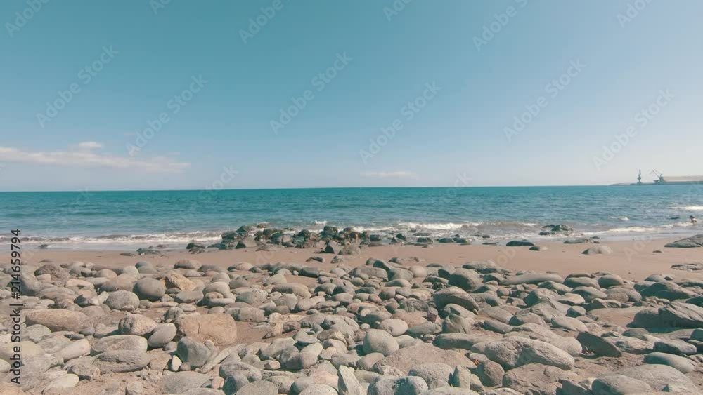 Sunny day at a Rocky beach in Gran Canaria Sunny day at a Rocky beach in Gran Canaria