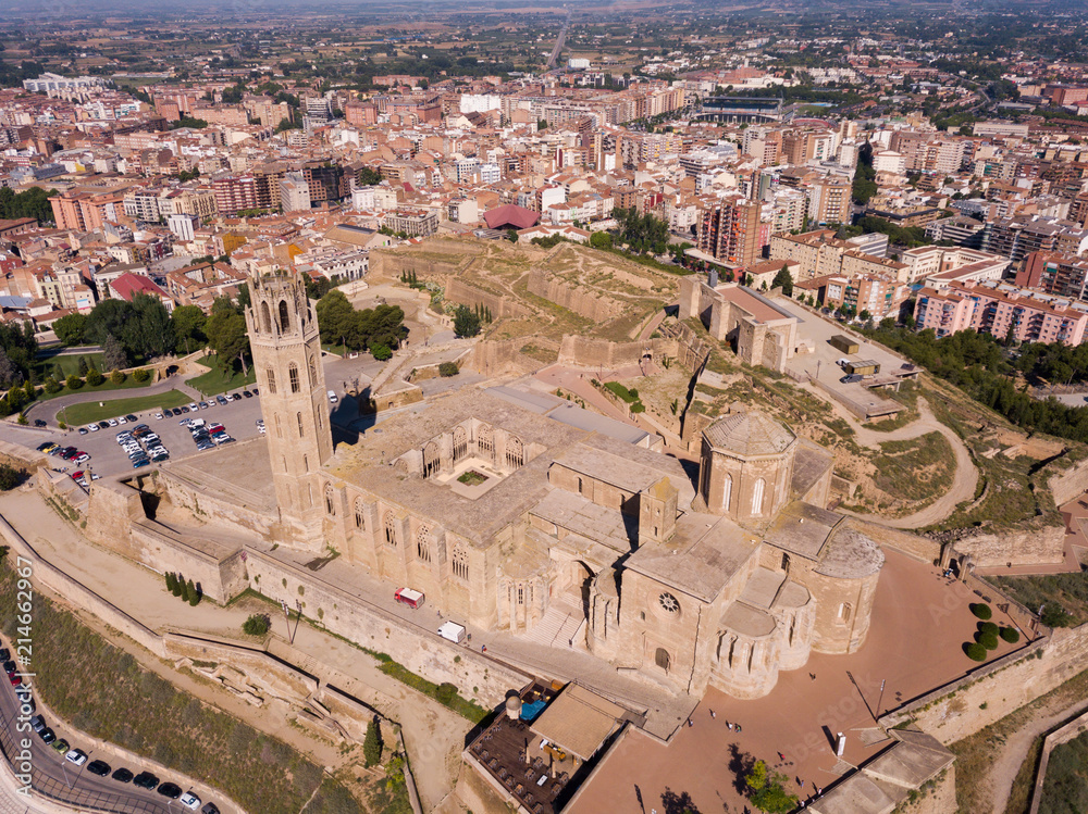 Aerial view of  Cathedral of Lleida