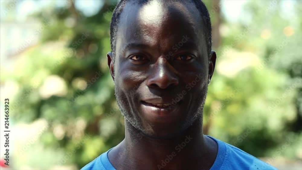 Portrait of a happy smiling African American man's face Portrait of a happy smiling African American man's face