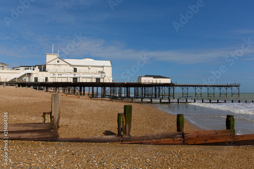 Bognor Regis beach and pier West Sussex south coast England UK photo