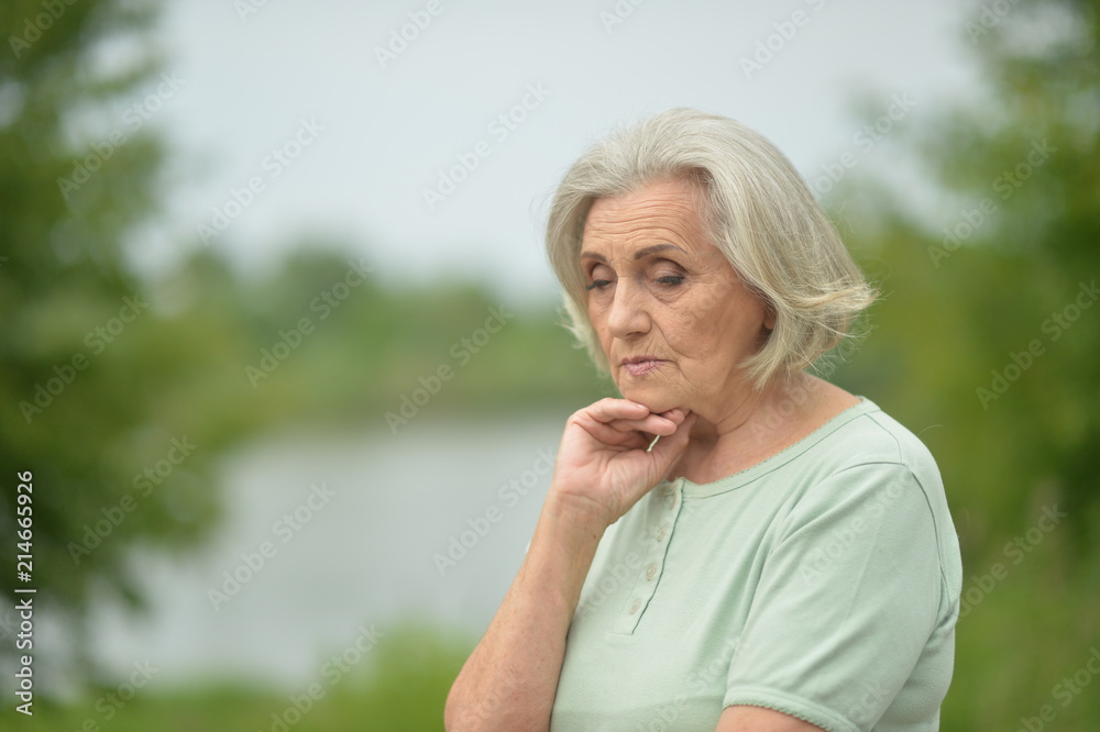 Portrait of sad senior woman Portrait of sad senior woman